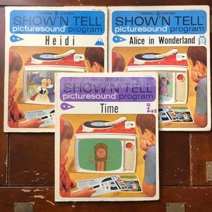 Show 'N Tell Vinyl Records - Children's Three Record Set '64, '65